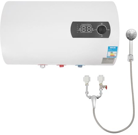 scaldabagno elettrico 40 l, 2000 W, IPX4, con doccetta e tubo doccia, scaldabagno G1/2, per bagno, lavelli da cucina, roulotte, fino a 75 °C