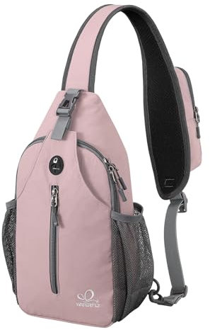 WATERFLY Sling Rucksack Sling Bag Schulterrucksack Umhängetasche Verstellbarer Rucksackgurt Wandern Brust Rucksack für Herren und Damen