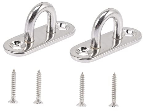 BESPORTBLE 2sätze Hängematten-aufhängeset Aus Edelstahl Hängemattenhaken Heavy Duty Hängematten-aufhängehaken Für Wand Und Deckenmontage Robust Und Langlebig
