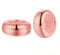 Clip Stopper Charms 925 Sterling Silver Rondelle Spacer Bead for Pandora Charm Bracelets (Rose Gold)