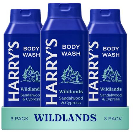 Harry’s Men’s Body Wash, Wildlands Scent, 532ml x 3 Pack, Shower Gel for Men, No Parabens, Sulfates or Dyes