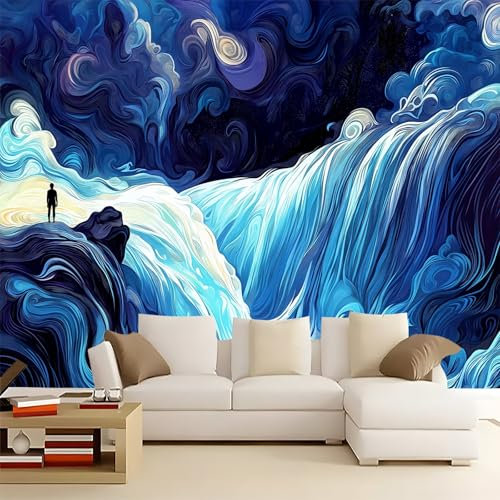 IHFMPFKJ Tapetenwandbild Fantasy Lava Hexagon Panorama Benutzerdefinierte Fototapete Wandbild 200 X 140 cm 3D Effekt Tapetendekor für Wohnzimmer Schlafzimmer Büro Kinderzimmer Einfach Anzubringen Gra