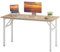 sogesfurniture Schreibtisch Klapptisch 120x60cm Computertisch Büromöbel PC Tisch, Stabil Bürotisch Konferenztisch Klappbar für Zuhause, Büro, Picknick, Garten, Helle Eiche & Weiß