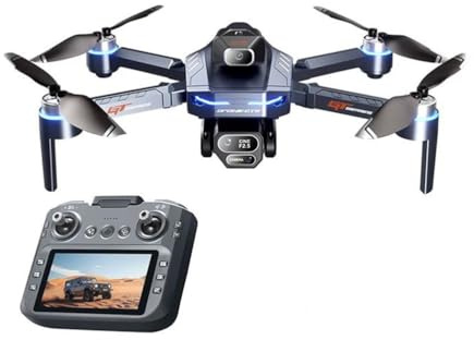 LKHLTBF 6k,Triple Battery,Drone gt8 4k Professionale con Telecamera 6k, FPV Aereo, Evita Gli Ostacoli con Telecomando a Grande Schermo, Drone rc Pieghevole