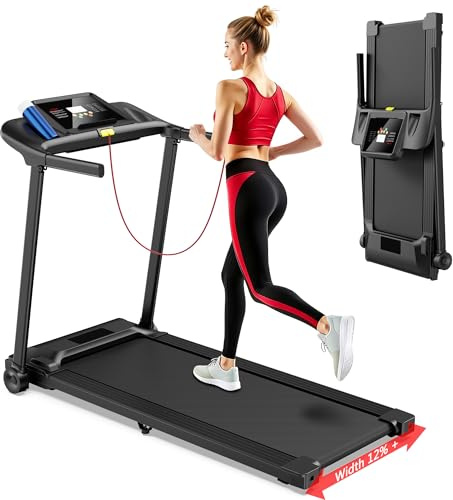Laufband für Zuhause Klappbar 12 km/h Laufbänder Profi Elektrisches
