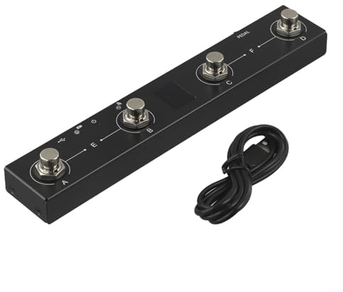 Für M-VAVE Chocolate BT Für MIDI Fußschalter Controller Kabellos 4 Tasten Pedal Wiederaufladbar USB Für CubeSuite App Metall Gehäuse Tragbar Für Musiker