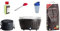 LotusGrill XL Starter-Set 1x XL Grill Anthrazitgrau mit USB-Anschluß, 1x Buchenholzkohle 2,5 kg, 1x Brennpaste 200ml, 1x Marinierpinsel, 1x Dressingshaker, 1x Transport-Tasche XL