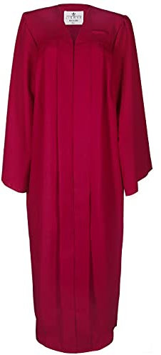 LIERYS Robe Damen Herren Talar mit Druckverschluss Umhang Abschlussfeier Studium Universität Hochschule Abitur Schwarz Blau Rot Bordeaux L