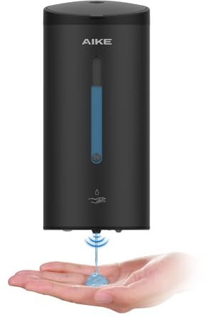 AIKE AK1205E Automatic Soap Dispenser Wall Mounted,Commercial Large Capacity Stainless Steel Liquid Dispenser for Dining Room and Restroom