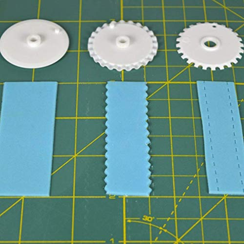 Sitrda (1 set) Fondant Strip Ribbon Cutter Stitcher with Cake Rolling Pin Decorating Tool Kitchen Accessories