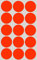 Aufkleber Neon Orange 30 mm Etiketten – 3 cm Klebepunkte 225 Stück von Royal Green