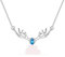 NIMUIL Damen 925 Sterling Silber Kette, Hirschgeweih Zirkonia Kettenanhänger Collier mit 45 cm Verstellbar Halskette Frauen Mädchen