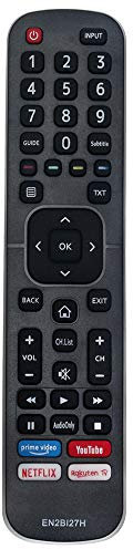 VINABTY EN2BI27H Remplacement de la télécommande pour Hisense TV H43BE7000 H43B7100 H43BE7200