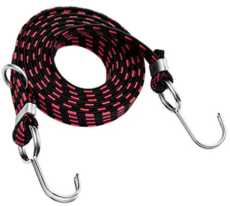 Elastische Spanngurte mit Haken für Fahrrad, Anhänger, LKW, Motorrad, Auto, 4 m, Rot