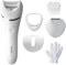 Philips Epilierer Serie 8000, Wet & Dry Haarentfernung für Beine und Körper, kraftvolle Epilierung, 6 Zubehörteile, BRE715/01
