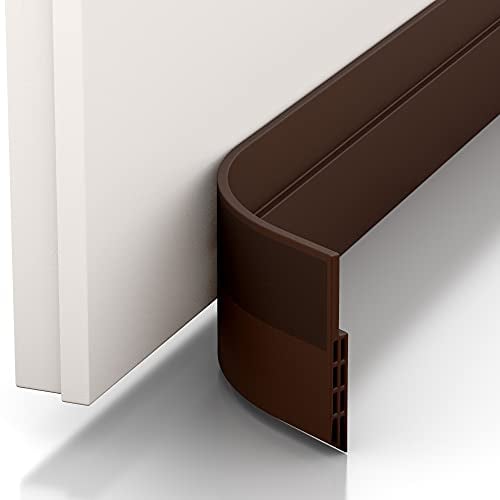 Vellure® Türdichtung Zugluftstopper für Türen- NEU Premium Türdichtung selbstklebend (Energie sparen - Schnell & einfach angebracht) Tür Zugluftstopper ideal auch als Kälteschutz (5 x Braun)