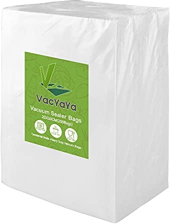 VacYaYa 200 Beutel 20x30cm Vakuumier Beutel Vakuumbeutel für Lebensmittel,BPA-Frei Sous Vide Vakuumierbeutel Beutel für Vakuumierer und Folienschweißgeräte Geeignet