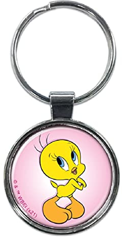 Ata-Boy Looney Tunes Tweety Bird Schlüsselanhänger, 3,8 cm, für Schlüssel, Rucksack und mehr, Schwarz, Einheitsgröße