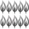 Rostikal 10er Metall Deko Set Flammen 5 cm Bastelset Weihnachten Herbstdeko Weihnachtsdeko basteln