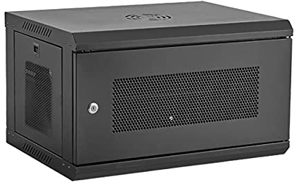 LMS Data 6U 500mm Deep Data Cabinet, Wall Mounted, 19 Rackmount (550x500x380mm), Multi-functional Wall Enclosures Cabinet, Mount Rack, IT Data Network Equipment with Cable Management & Lock.