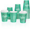 MH QUALITY - 200x Kaffeebecher to go 300ml - Pappbecher, premium Einwegbecher 0,3l (Grün 300ml ohne Deckel-200 Stück)