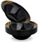 STACKABLES Lot de 20 bols en plastique rigide réutilisables pour desserts, apéritifs, bonbons et noix Noir avec motif doré 296 ml