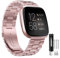 Hatolove Ersatzarmband Kompatibel mit Fitbit Versa 2 Armband/Fitbit Versa Armband, Edelstahl Metall Ersatz Armbänder Kompatibel mit Fitbit Versa 2/Versa/Versa Lite