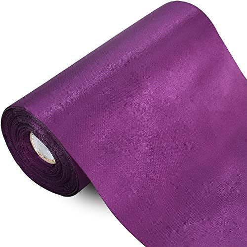 TONIFUL 15cm x 20M lila band breit geschenkband große schleife satinband für auto Bogen Große Eröffnungszeremonie Schleifen Partydekoration Stuhl Hochzeit Der Valentinstag Weihnachten