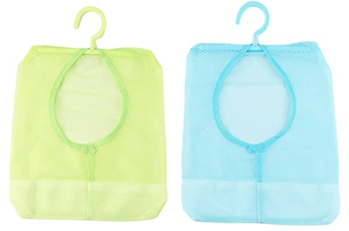 Cabilock Mehrzweck- Wäscheklammerbeutel Mehrzweck- Wäscheklammer- Tasche mit Kleiderbügel Hängender Netzhalter Wäscheklammer Basketbeutel für Wäscheleine mit Kleiderleine-