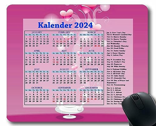 YENDOSTEEN 2024 Kalender,Gaming Mousepad, Hintergrund -Beulen Licht Mauspads mit genähten Kanten