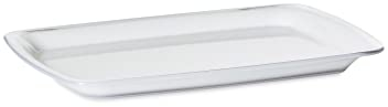 Omada Design Piatto da Portata Piccolo, Rettangolare, in Acrilico Infrangibile, 28x20,5x2h cm, Made in Italy, Linea Square, Bianco
