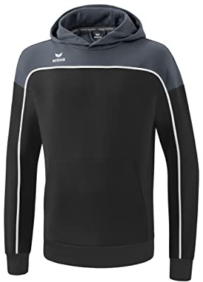 Erima Unisex Kid's CHANGE hooded sweatshirt, Black Grey/Slate Grey/White, 152