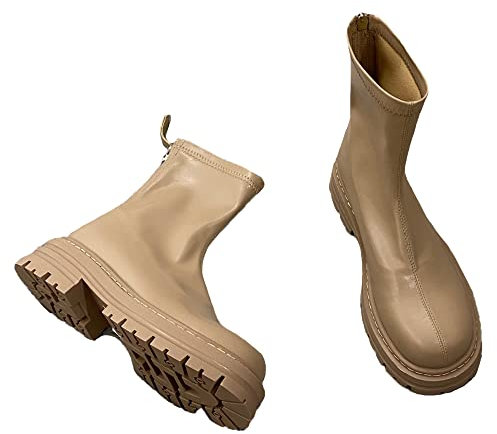 Letuwj Boots Scarpe da donna Stivali corti estivi Primavera Autunno Inverno Stivali lunghi Stivali singoli Marrone 39,5