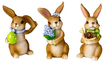 Osterhasen Figuren 12 Stück 8 cm Hasen Ostergeschenk Tischdeko Dekofiguren Osterdeko