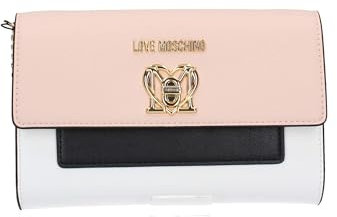 Love Moschino Borsa donna Love tracolla clutch bianco/nero/nude BS23MO82 JC4311 Piccola