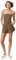 Circus NY Damen Trägerloser Gürtel und Reißverschluss vorne Strampler-Shorts, Burnt Olive, 24