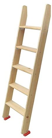 RENLXFI Etagenbettleiter, Massive Kiefer Holz Loft Leiter, für Kinder Loft Dorm Bibliothek Home, mit Anti-Rutsch-Gummi-Füße, Heavy Duty Climb Ladder (Size : 175cm/68.9in)