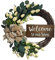 Fouriding Türkranz Weißer Tulpenkranz 17 Zoll,Willkommenskranz Frühling Sommer Kranz für Fensterdekoration Draußen Haustür Home Decor