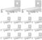 Lot de 14 supports de montage mural pour rail de rideau flexible, accessoires d'installation de tringle à rideaux incurvés blancs pour montage mural, blanc