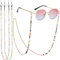 FINTIE Brillenkette für Damen, 3 Stück Modern Brillenband Elegant Bunte Perlen Schlüsselband Kette für Brillen/Sonnenbrillen/Lesebrillen