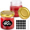 Cieex Petit Bocaux en Verre avec Couvercles de 40 ml Lot de 24 Pots en Verre avec Étiquettes et Marqueur Idéal Bocaux Hermétique pour Pot à Confiture, conserves, Miel, Mariage