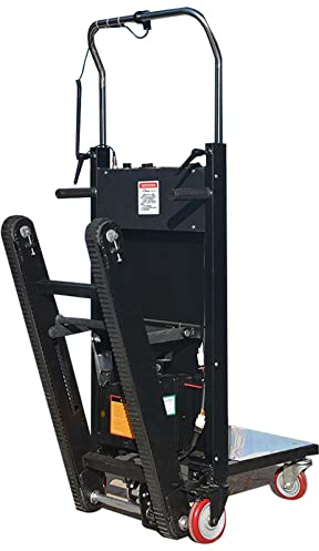 Treppensteigerwagen, Sackkarre, elektrischer Treppensteiger, robuster, zusammenklappbarer Treppensteiger, Raupen-Treppensteigerwagen, Traglast 180 kg, mit 4 Rädern