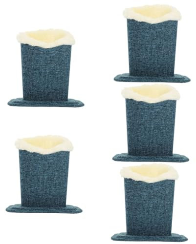 SHERCHPRY Lot de 5 supports de lunettes en tissu pour - Support de lunettes de soleil - Étui en cuir - Fournitures de magasin en peluche - Vieille fleur