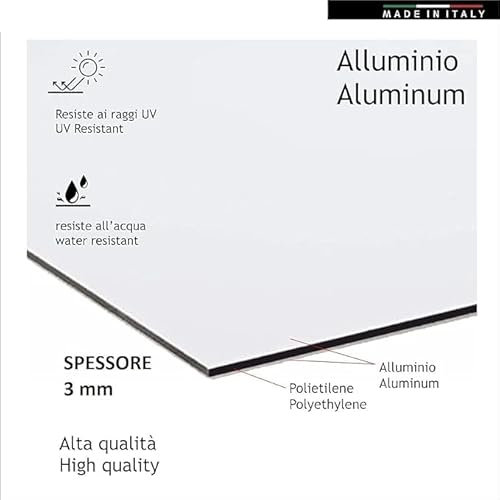 M-ITALY CARTELLO SEGNALETICO - attenzione impianto fotovoltaico in tensione - Adesivo Extra Resistente, Pannello in Forex, Pannello In Alluminio (15x10, Plastica)