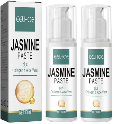 Jasminsalbe Augenringe, Jasminsalbe Augencreme mit Kollagen und Aloe Vera Extrakt, Augencreme gegen Falten und Augenringe, Entfernen Tränensäcke und Schwellungen, 100ml (2 Stück)