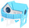 Housoutil Double Layers Hamster Villa Lustiges Versteck Für Kleine Haustiere Zweistöckiges Design Spielhaus Und Rückzugsort Für Hamster Und Nagetiere