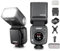 JINBEI Hi-460MAX Speedlite Blitzgerät 80 Ws GN48 Lithium-Akku 2000 mAh, Recyclingzeit von 0,05 bis 1,7 s, Universalschuh für Canon/Nikon/Fuji/Panasonic/Olympus