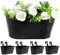 ABSDON 4pcs Vasi di Fiori da Appendere Vasi di Metallo Esterno Vaso Sospeso Portafiori Pensili con Doppio Gancio Rimovibile per Balcone Recinzione Casa Decorazione