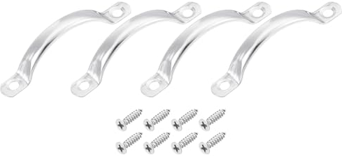 QUARKZMAN Edelstahl Türgriffe, 4 Stück 78mm/3,07 Lange Türgriffe mit Schrauben Schrank Schubladen Möbelgriffe