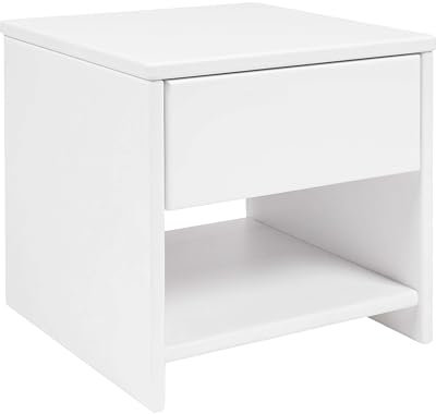 Krok Wood Nachttisch Julia aus Massivholz, Farbe Weiß 40x40x40 cm (in Buche)